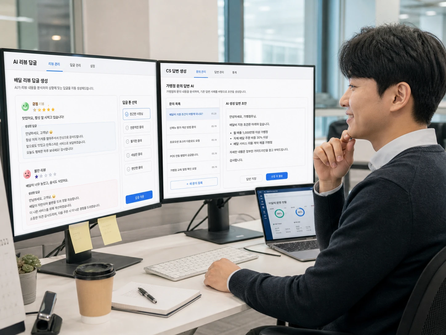 Franchise headquarters staff with streamlined work thanks to FDAM AI features