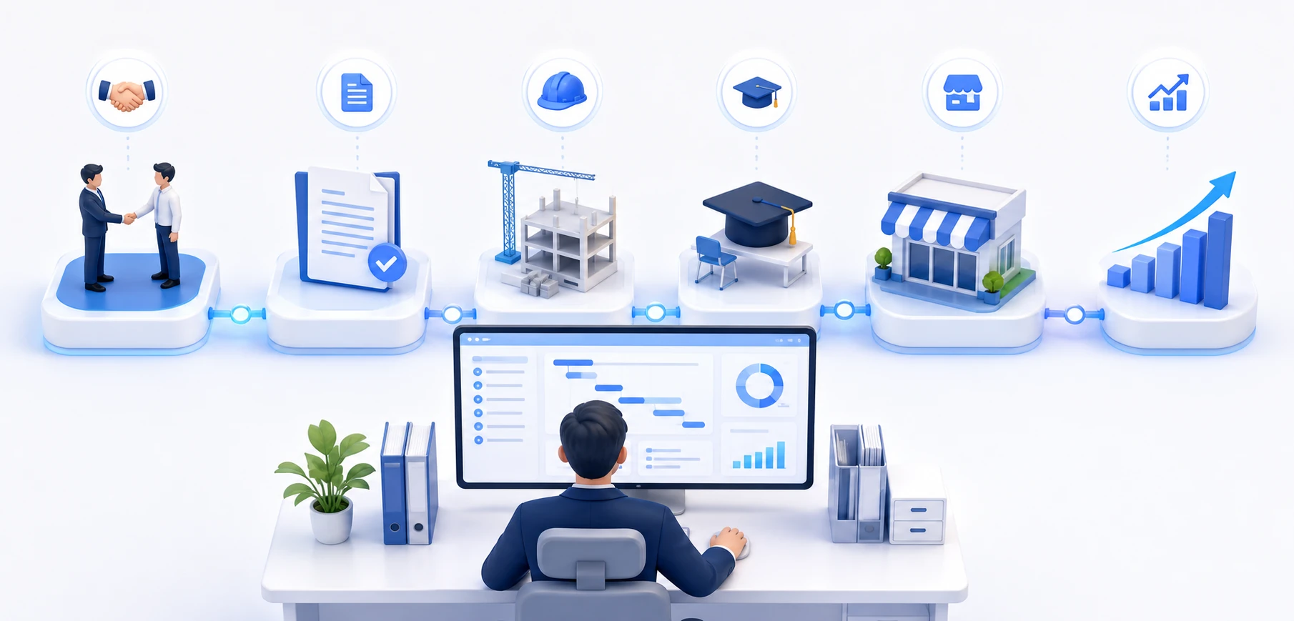Document Management, Interior Management, Training Management – three areas