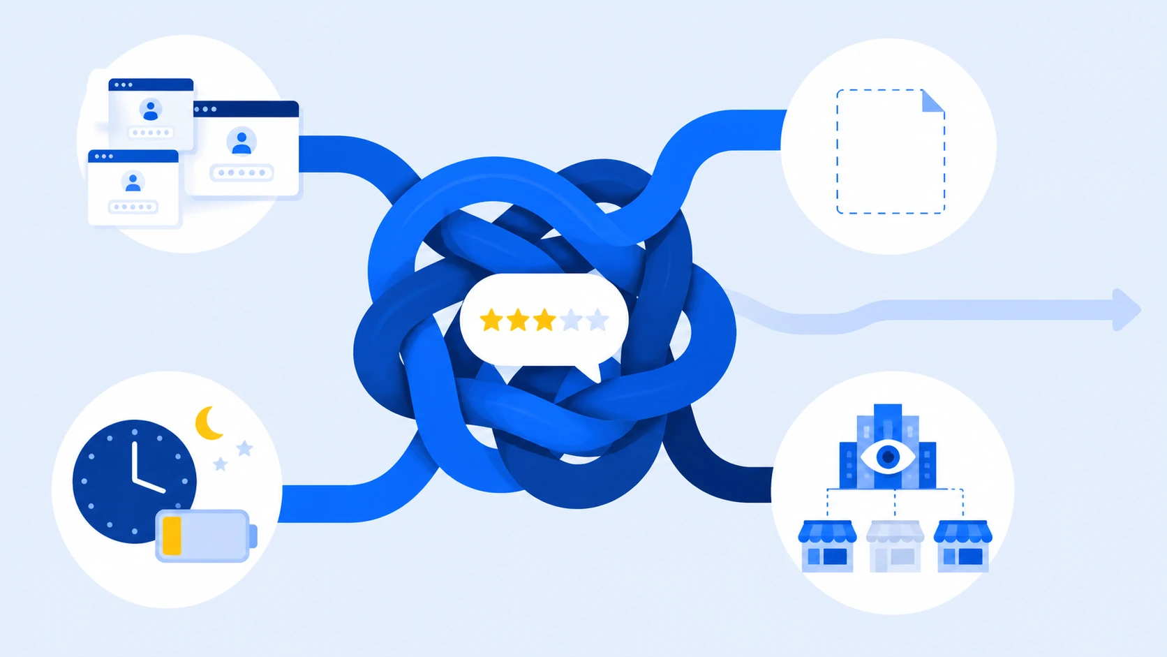 Infographic summarizing the four causes of reply variance.