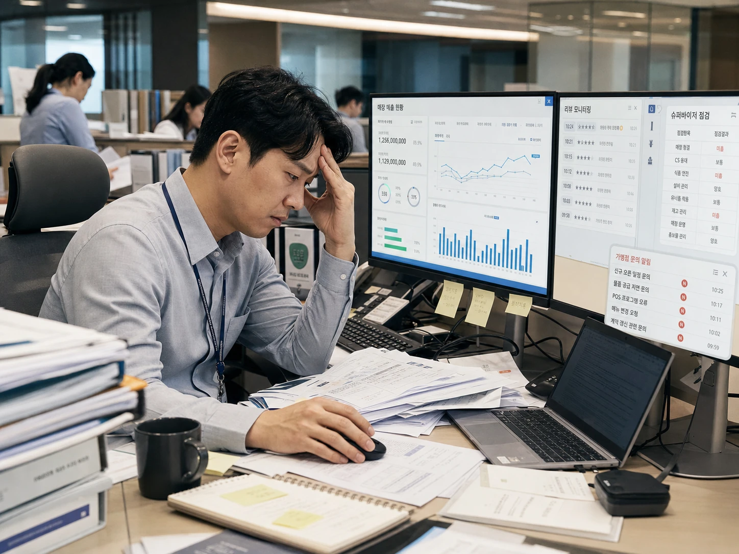 Franchise headquarters staff struggling with workload stress as franchise locations increase